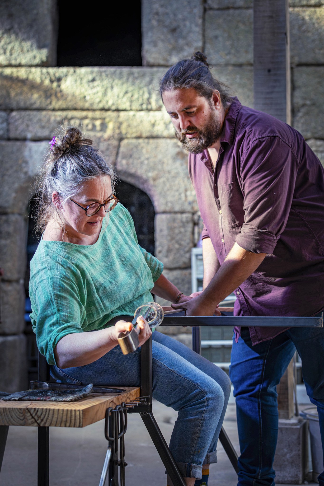 Atelier de soufflage de verre avec Nicolas