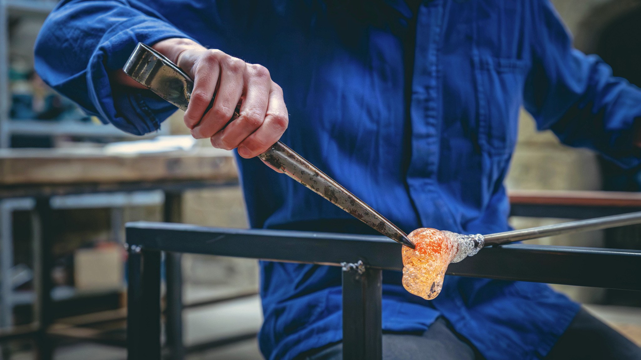 Travail du verre en fusion
